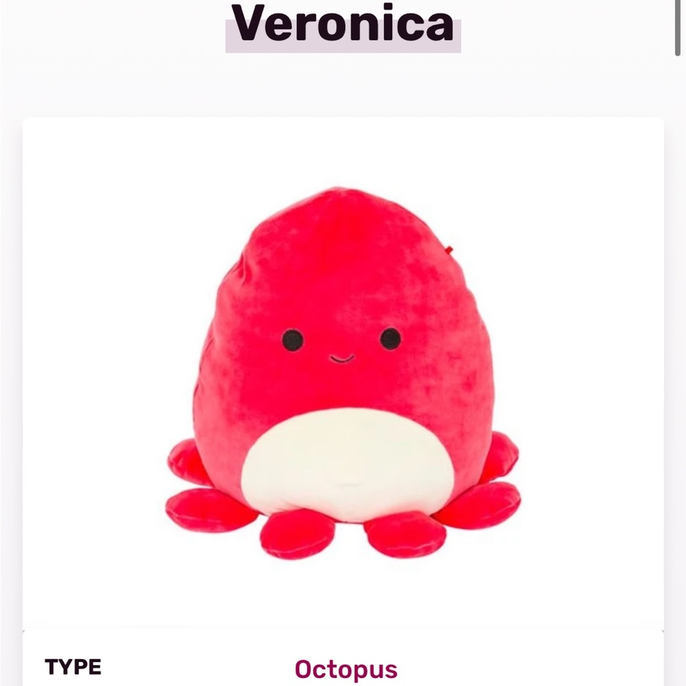 NWT Veronica Octopus Squishmallow